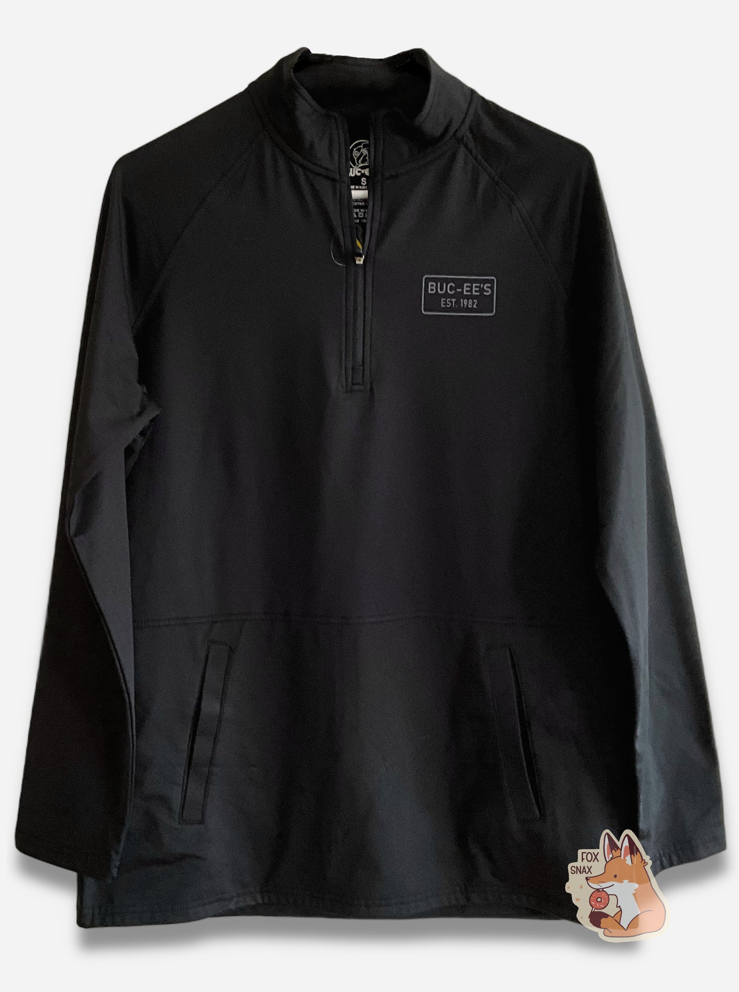 Buc-ee's Black Quarter Zip Pullover