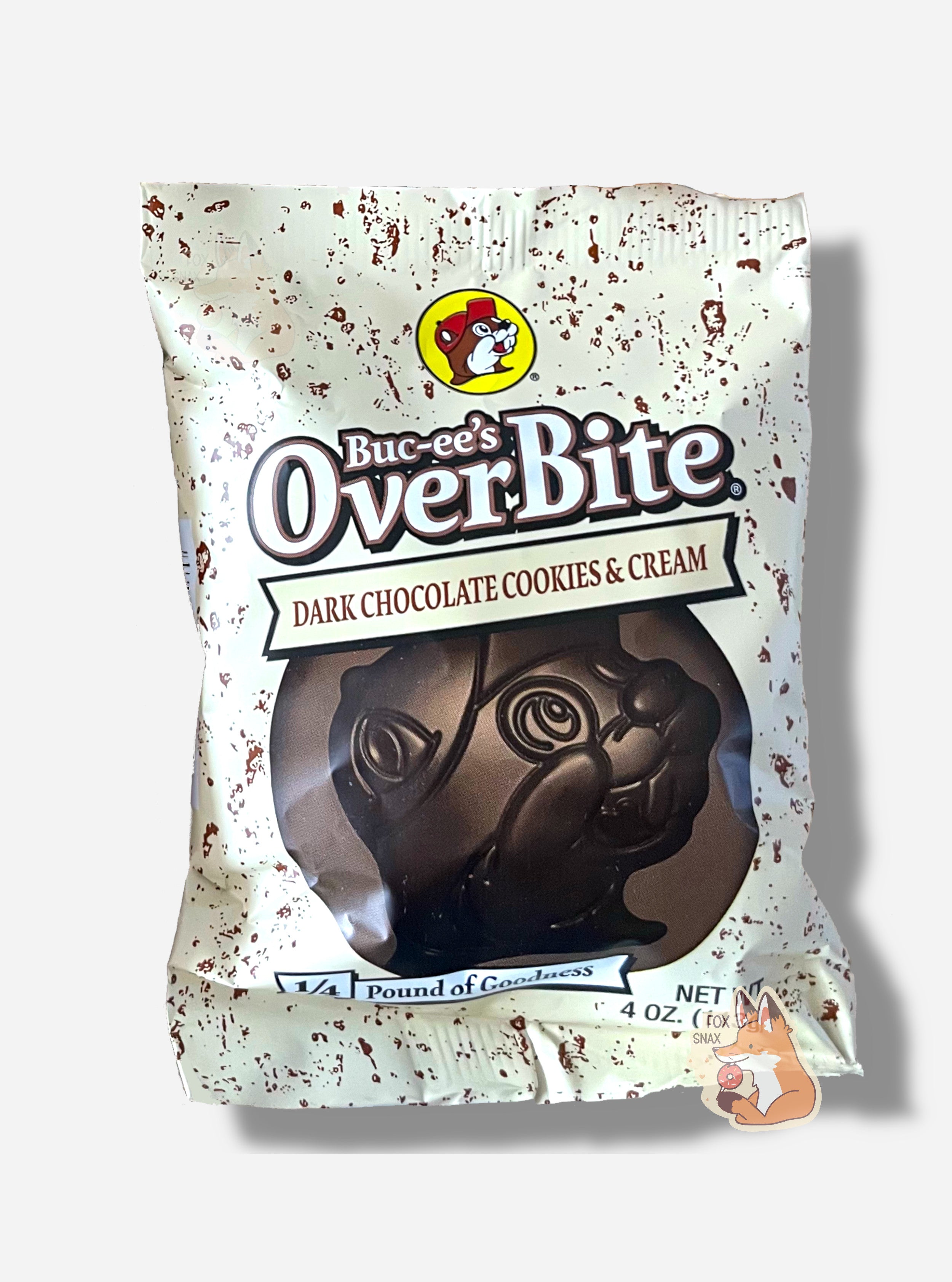 Buc-ee's Dark Chocolate Cookies & Cream OverBite – Fox Snax