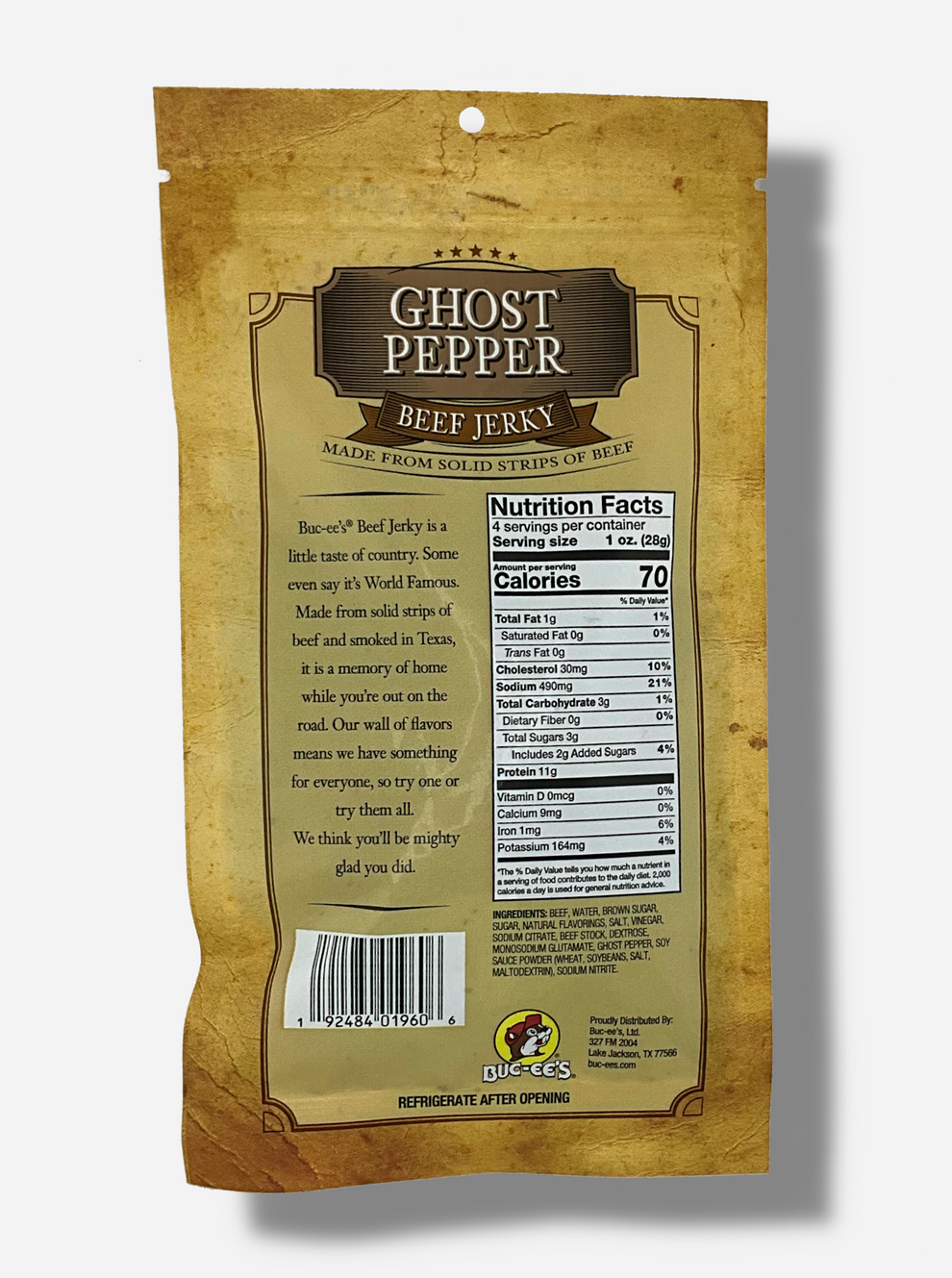 Bucee's Ghost Pepper Beef Jerky Fox Snax