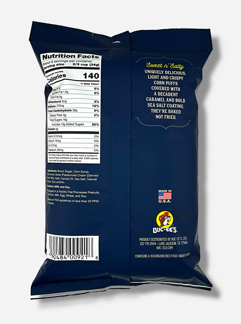 Bucee's Sea Salted Caramel Beaver Nuggets Fox Snax