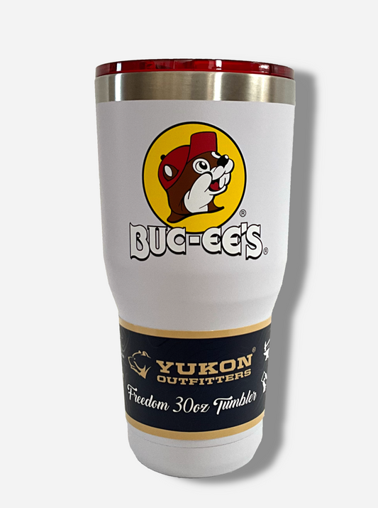 Buc-ee's Yukon Outfitters White 30oz Tumbler